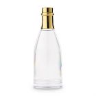 Small Clear Plastic Wedding Favor Container Set - Champagne Bottle With Gold Lid (3)