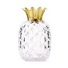Small Clear Plastic Wedding Favor Container - Pineapple With Gold Top