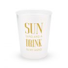 Personalized Frosted Plastic Party Cups - Drink In My Hand - Set of 8