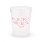 Personalized Frosted Plastic Party Cups - Princess Drinking Team - Set of 8