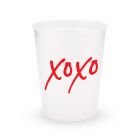 Personalized Frosted Plastic Party Cups - XOXO - Set of 8