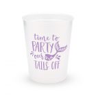 Personalized Frosted Plastic Party Cups - Party Our Tails Off - Set of 8