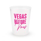 Personalized Frosted Plastic Party Cups - Vegas Before Vows - Set of 8