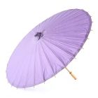 Pretty Paper Parasol With Bamboo Handle - Lavender