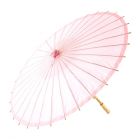 Pretty Paper Parasol With Bamboo Handle - Vintage Pink