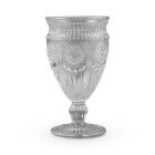 Vintage Style Pressed Glass Goblet In Grey