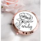 Personalized Floral Doodle Compacts
