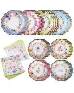 Tea Time Party 62 Piece Party Tableware Set (16 Guests)