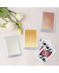 Personalized Metallic Printed Playing Cards - Classic Script