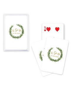Unique Custom Playing Card Favors Love Wreath