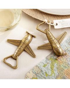 "Let the Adventure Begin" Airplane Bottle Opener