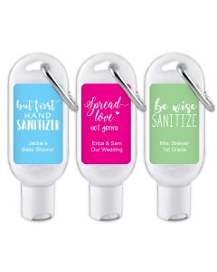 Catchy Sayings Hand Sanitizer with Carabiner