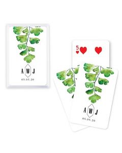 Unique Custom Playing Card Favors Greenery