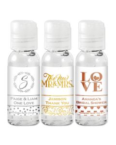 Metallic Foil Hand Sanitizer Favors Gel