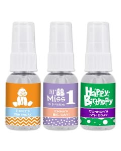 Kids Birthday Hand Sanitizer Favors - 1oz Spray