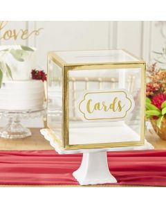  Gold Frame Collapsible Acrylic Card Box