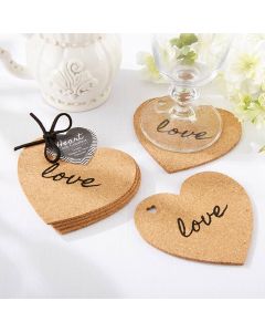 Heart Cork Coasters (Set of 4)