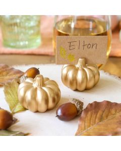 Harvest Gold Pumpkin Place Card Holder (Set of 6)