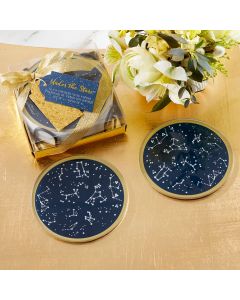 Under the Stars Glass Coaster with Holder (Set of 6)