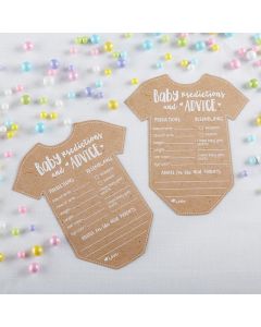 Baby Prediction Advice Card - Onesie Shape (Set of 50)