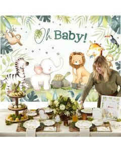 Safari Baby Shower Photo Backdrop