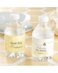 Sweet as can Bee Personalized Water Bottle Label 