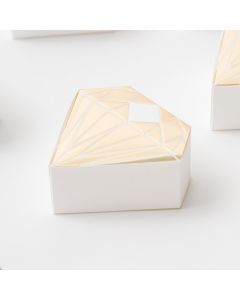 Diamond Favor Box With Metallic Gold (10)