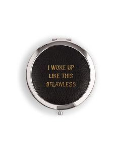 Faux Leather Compact Mirror - #Flawless Emboss