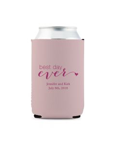 Custom Neoprene Foam Beer Can Party Koozie - Pastel Pink