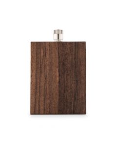 Rustic Wood Wrapped Stainless Steel Hip Flask