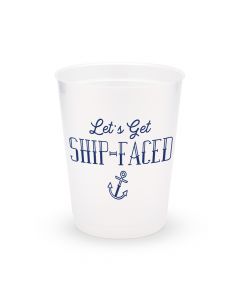 Personalized Frosted Plastic Party Cups - Ship-Faced - Set of 8