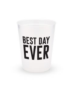 Personalized Frosted Plastic Party Cups - Best Day Ever - Set of 8