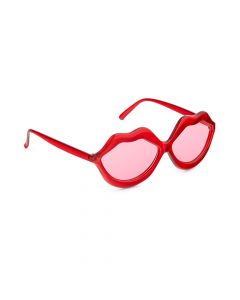 Women’s Unique Shaped Bachelorette Party Sunglasses - Red Lips