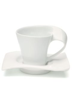 Modern White Cup And Saucer Favor Set (4)