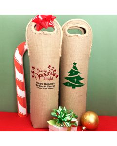 Personalized Holiday Wine Tote
