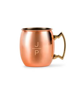 Stacked Monogram Copper Moscow Mule Mug