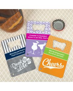 Personalized Stainless Steel Credit Card Bottle Openers