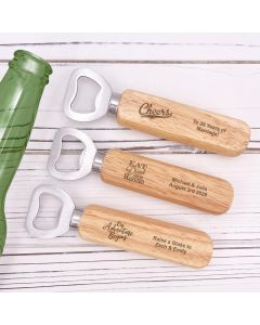 Personalized Wood Handle Bottle Opener