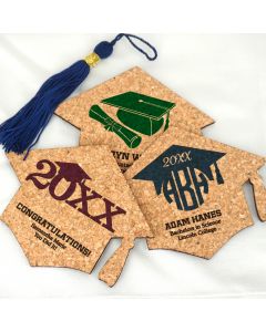 Graduation Cap Cork Coaster