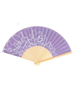 Contemporary Hearts Silk Fan - Lavender (6)