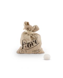 Mini Linen Drawstring Bags With Love Print (12)