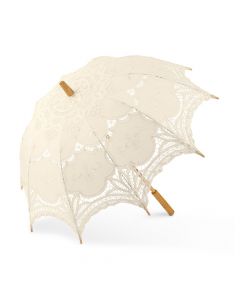 Antiqued Battenburg Lace Parasol - Standard