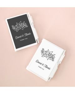 Floral Silhouette Notebook Favors