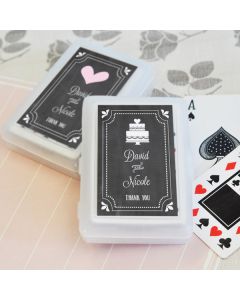 Chalkboard Wedding Personalized Playing Cards
