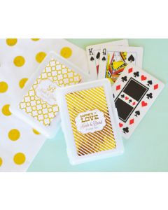 Personalized Metallic Foil Playing Cards - Wedding