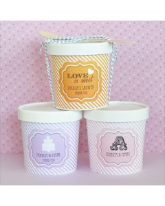 Love is Sweet Mini Ice Cream Containers