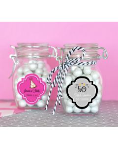 Personalized Birthday Glass Jar with Swing Top Lid - SMALL