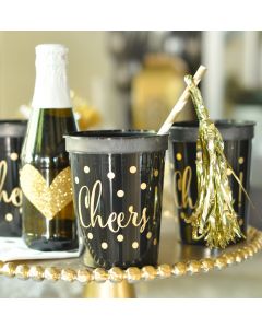 Gold CHEERS Party Cups (set of 25)
