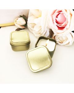 Gold Square Candle Tins