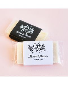 Floral Silhouette Mini Soap Favors (set of 5)